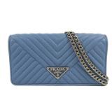 Prada SHW Wallet on Chain Blue