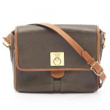 Celine Gancini Shoulder Bag Khaki Brown