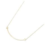 Tiffany T Smile Small Necklace 18K Yellow Gold