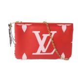 LV Double Zip Giant Red Pink