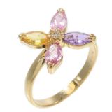 Jewelry K18 Color Stone Ring