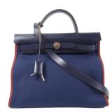 Hermes Herbag PM PHW Bleu Marine