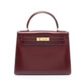 Hermes Kelly 28 Rouge H Box Calf