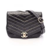 Chanel Chevron V Stitch Black
