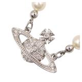 Vivienne Pearl Orb Necklace Silver