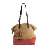 Fendi Colorblock Tote Brown Red