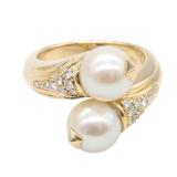 Bvlgari Passodoppio Pearl Diamond Ring