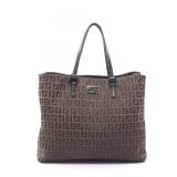 Fendi Zucchino Tote Gray Black