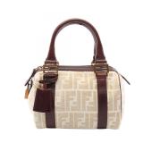 Fendi Zucca Tote Beige White