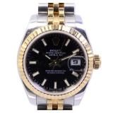 Rolex Datejust 179173 18K YG/SS Black