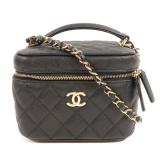 Chanel Vanity Case GHW Black