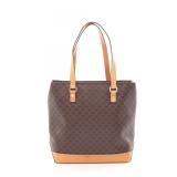 Celine Macadam Tote Brown Beige