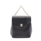 Chanel V Stitch Black Leather