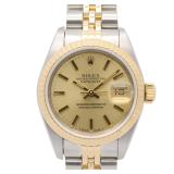 Rolex Datejust 69173 Champagne Bar Watch