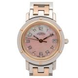 HERMES Clipper Nacre PGP Steel Pink Shell