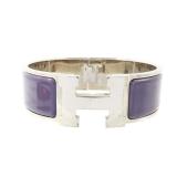 Hermï¿½s Clic-Clac H Enamel Bangle Purple