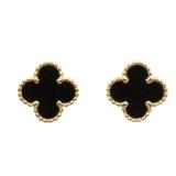 Van Cleef Sweet Alhambra Onyx Earrings