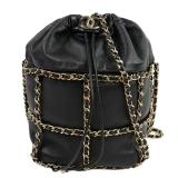 Chanel Drawstring Bucket GHW Black