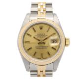 Rolex Datejust 69173 Champagne Bar Watch