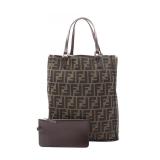 Fendi Zucca Tote Brown