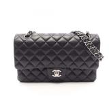 Chanel Matelasse W Flap Black