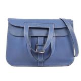 Hermes Halzan 31 PHW Blue Agate