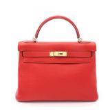 Hermes Kelly 32 Rouge Garance 2Way