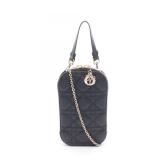 Dior Lady Dior Phone Holder Black