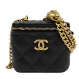 Chanel Vanity Case GHW Black