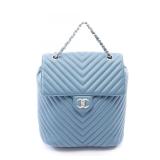 Chanel Chevron V Stitch Blue