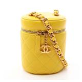 Chanel Vanity Yellow Lambskin