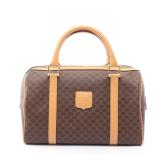 Celine Macadam Handbag Brown Beige