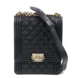 Chanel North South Boy GHW Black