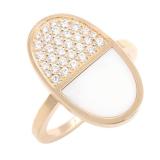 Hermes Verso MM Diamond Ceramic Ring