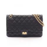 Chanel 2.55 W Flap GHW Black