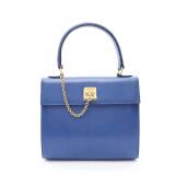 Celine Handbag Blue Leather