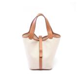 Hermes Picotin PM Ecru Fauve