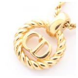 Dior CD Logo Gold Plated Necklace