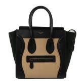 Celine Micro Luggage Beige Black
