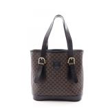 Celine Macadam Tote Black Brown