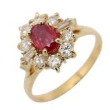 Jewelry Ruby Diamond Ring K18YG