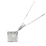 K18WG Diamond Necklace 36.5/40.5cm