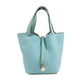 Hermes Picotin MM PHW Bleu Saint