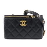 Chanel Vanity Case GHW Black