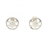 Chanel Silver Coco Mark Earrings