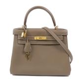 Hermes GHW Kelly 28 Etoupe