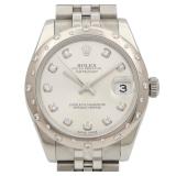 Rolex Datejust 178344G SS Diamond Silver