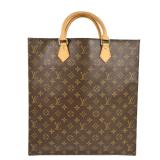 LV Sac Plat Monogram Tote Brown