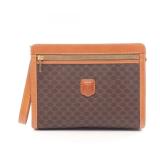 Celine Macadam Clutch Brown Beige