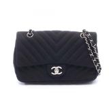 Chanel Chevron V-Stitch Black